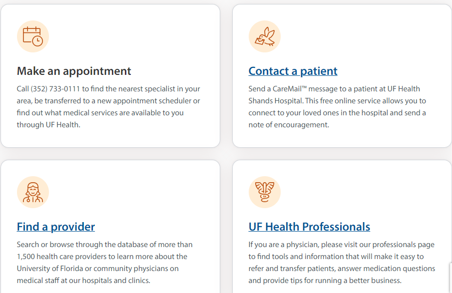 UFhealth MyChart for help