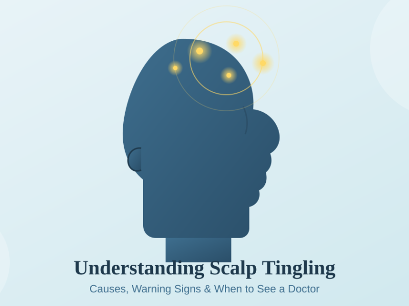 Tingling sensation in scalp - causes and warning signs illustration