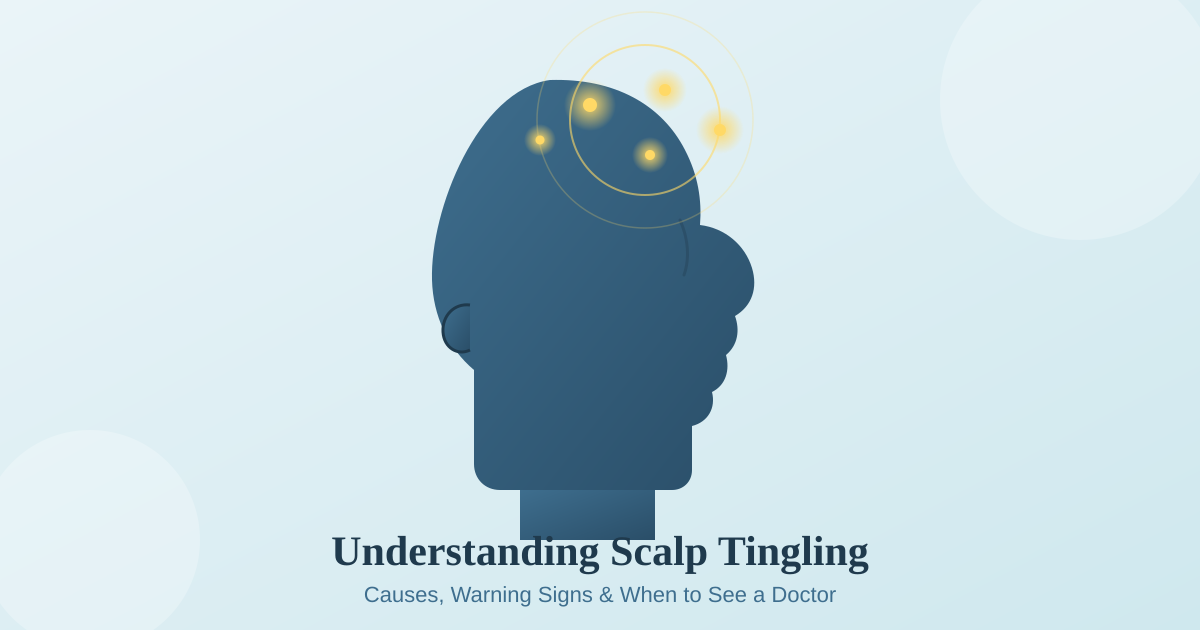 Tingling sensation in scalp - causes and warning signs illustration